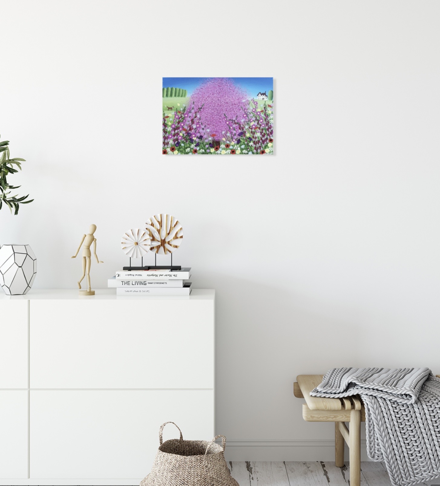 **New** Sweet Cherry Blossom original contemporary meadow flowers painting - Image 2